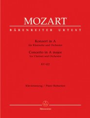 Mozart, Wolfgang Amadeus Concerto for Clarinet and Orchestra in A major K. 622