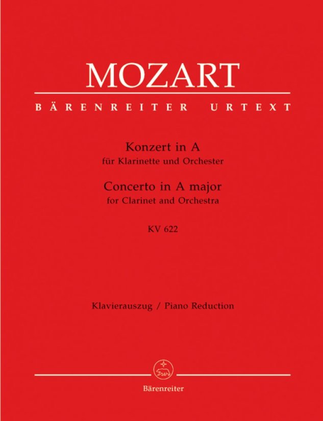 Mozart, Wolfgang Amadeus Concerto for Clarinet and Orchestra in A major K. 622