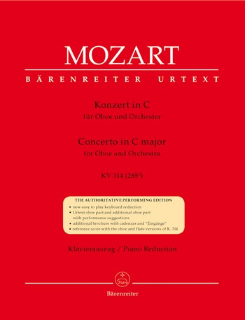 Mozart, Wolfgang Amadeus: Konzert C-Dur KV314 for Oboe and Orchestra : for Oboe and piano