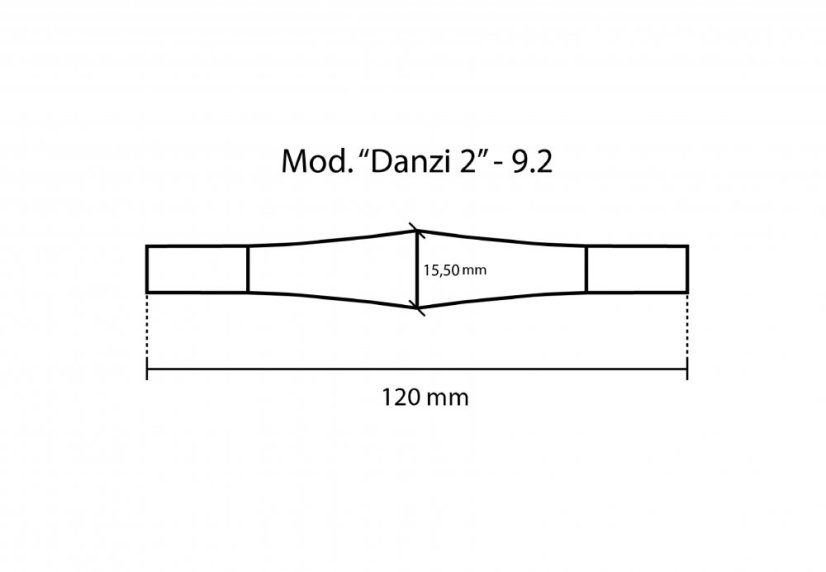 Špánek tvarovaný DANZI mod. 2 s výřezem, Hard medium